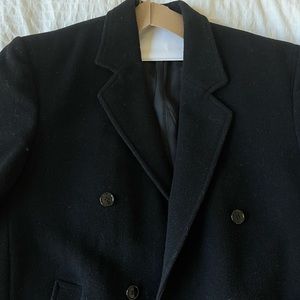 Black cashmere men’s dress coat